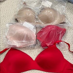 NWT Wacoal Bras in Red, Beige, and Pink